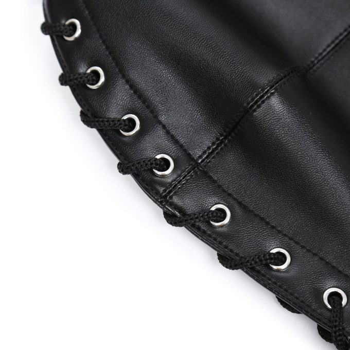 Banoch Masker Pony Tail zwart imitatie leer Bondage (11) Banoch Masker Pony Tail zwart imitatie leer Bondage (11)