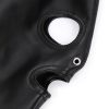 Banoch Masker Pony Tail zwart imitatie leer Bondage (12) Banoch Masker Pony Tail zwart imitatie leer Bondage (12)