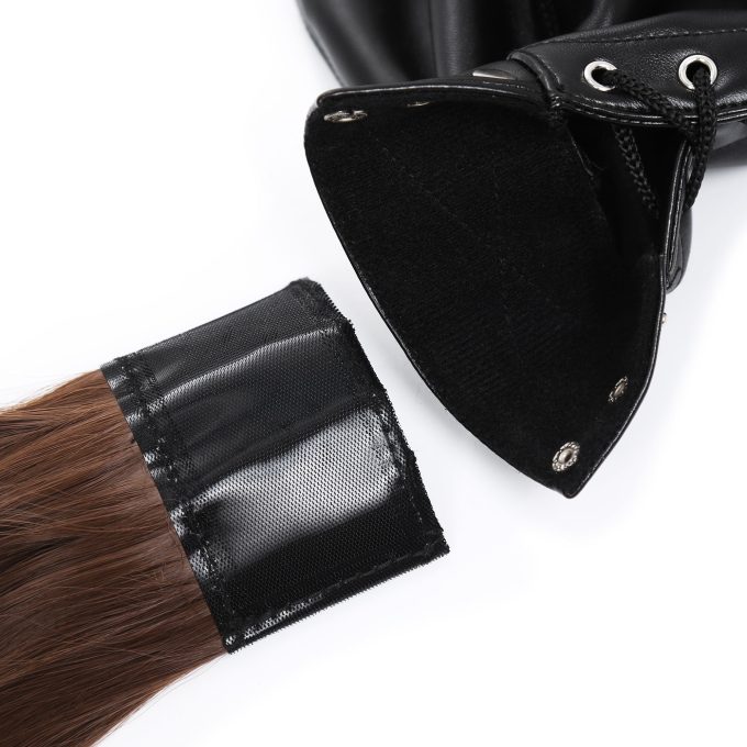 Banoch Masker Pony Tail zwart imitatie leer Bondage (16) Banoch Masker Pony Tail zwart imitatie leer Bondage (16)