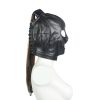 Banoch Masker Pony Tail zwart imitatie leer Bondage (22) Banoch Masker Pony Tail zwart imitatie leer Bondage (22)