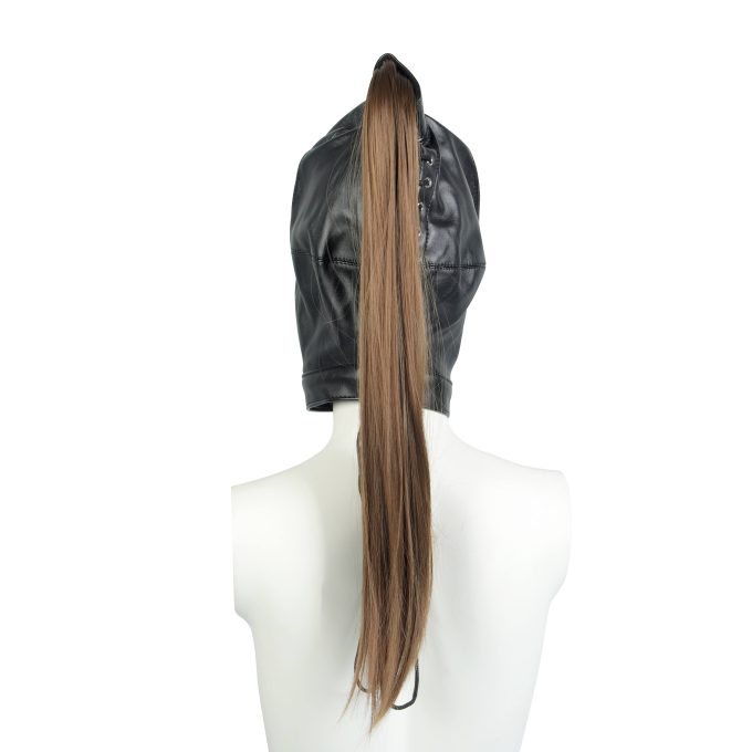 Banoch Masker Pony Tail zwart imitatie leer Bondage (24) Banoch Masker Pony Tail zwart imitatie leer Bondage (24)