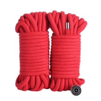 Banoch bondage touw rood 2 x 10 meter katoen zonder kern zacht (4)