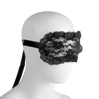 Banoch lace blinddoek kanten erotiek oogmasker met lint   roze (6)