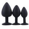 Banoch   Buttplug Penumbra Deep Purple set   Siliconen buttplug Zwart   kristal   Paars film (7)