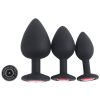 Banoch   Buttplug Penumbra Red Small – Siliconen buttplug Zwart   Diamant steen   Rood (4)