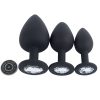 Banoch   Buttplug Penumbra White Set – Siliconen buttplug Zwart   Diamant steen   Wit film (2)