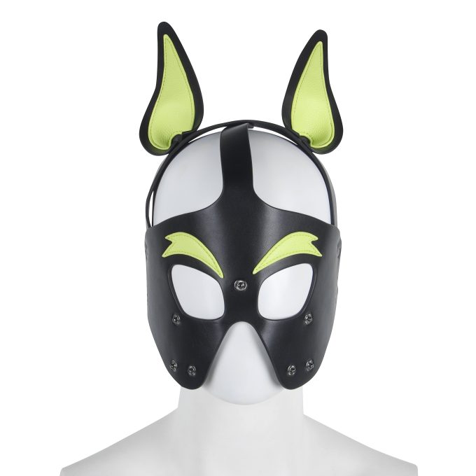 Banoch Masker Doggy pointy geel imitatie leer Bondage Puppy Play (10) Banoch Masker Doggy pointy geel imitatie leer Bondage Puppy Play (10)