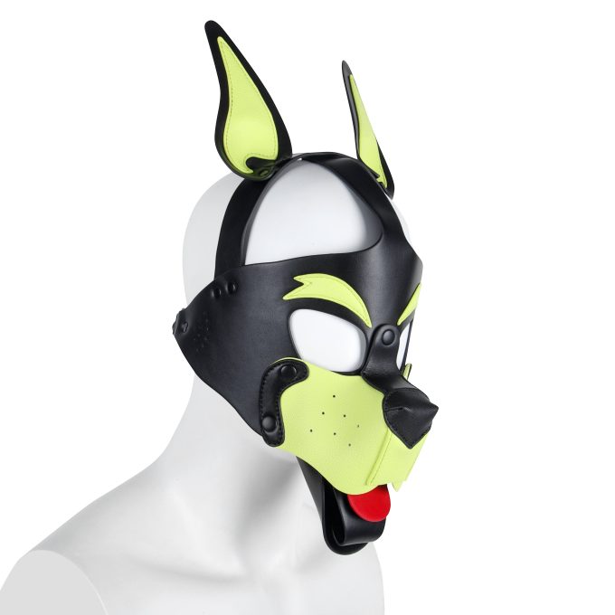 Banoch Masker Doggy pointy geel imitatie leer Bondage Puppy Play (2) Banoch Masker Doggy pointy geel imitatie leer Bondage Puppy Play (2)