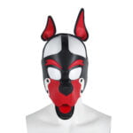 Banoch Masker Doggy pointy rood imitatie leer Bondage Puppy Play (1)