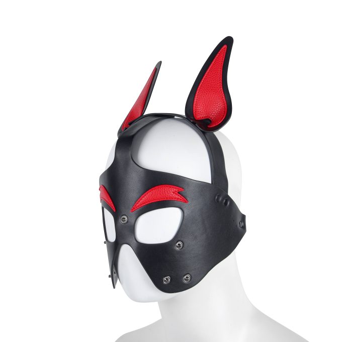 Banoch Masker Doggy pointy rood imitatie leer Bondage Puppy Play (10) Banoch Masker Doggy pointy rood imitatie leer Bondage Puppy Play (10)