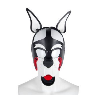 Banoch Masker Doggy pointy wit imitatie leer Bondage Puppy Play (1)