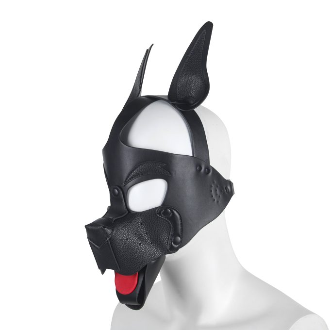 Banoch Masker Doggy pointy zwart imitatie leer Bondage Puppy Play (8) Banoch Masker Doggy pointy zwart imitatie leer Bondage Puppy Play (8)