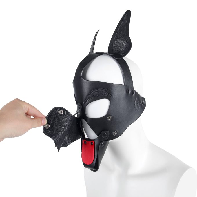 Banoch Masker Doggy pointy zwart imitatie leer Bondage Puppy Play (9) Banoch Masker Doggy pointy zwart imitatie leer Bondage Puppy Play (9)