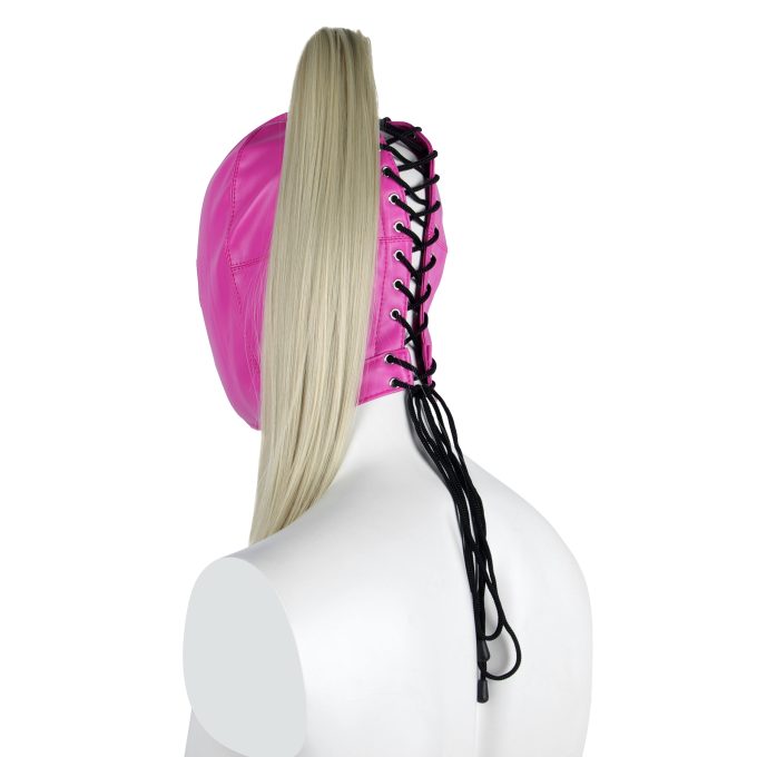 Banoch Masker Pony Tail roze imitatie leer Bondage (7) Banoch Masker Pony Tail roze imitatie leer Bondage (7)