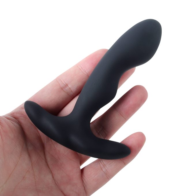 Banoch Buttplug set gebogen zwart siliconen (6)