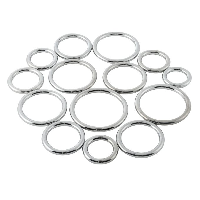 Banoch Cockring rond metaal 6 mm dik eikelring (4) Banoch Cockring rond metaal 6 mm dik eikelring (4)