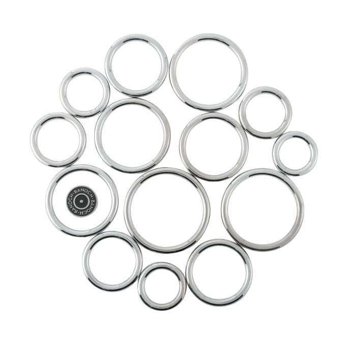 Banoch Cockring rond metaal 6 mm dik eikelring alle maten met banoch pin Banoch Cockring rond metaal 6 mm dik eikelring alle maten met banoch pin