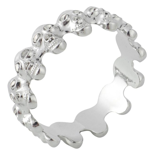 Banoch eikelring doodskop zilver cockring (12)