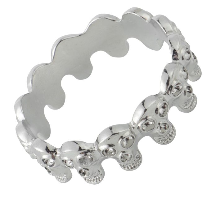 Banoch eikelring doodskop zilver cockring (14)