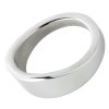 Banoch glansring oval eikelring Metaal cockring schuin