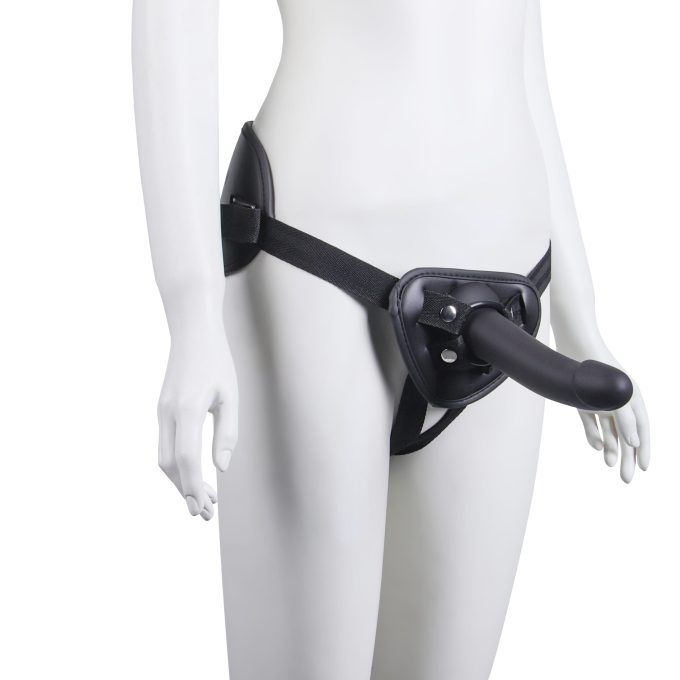 Banoch Strap on harnas universeel + Dildo Claes zwart siliconen (2)