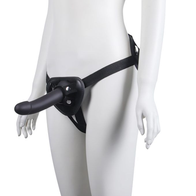 Banoch Strap on harnas universeel + Dildo Claes zwart siliconen (3)