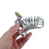 Banoch Cockcage Zilver metaal Chastity Cage met 3 ringen 40 mm, 45 mm & 50 mm (1)