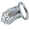 Banoch Cockcage Zilver metaal Chastity Cage met 3 ringen 40 mm, 45 mm & 50 mm (7)