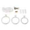 Banoch Cockcage resin wit 3 scharnierende ringen 45 mm, 50 mm & 55 mm (1) Banoch Cockcage resin wit 3 scharnierende ringen 45 mm, 50 mm & 55 mm (1)