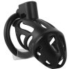 Banoch Cockcage resin zwart 3 scharnierende ringen 45 mm, 50 mm & 55 mm (7)