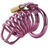 Banoch Cockcage roze metaal Chastity Cage met 3 ringen 40 mm, 45 mm & 50 mm (7)