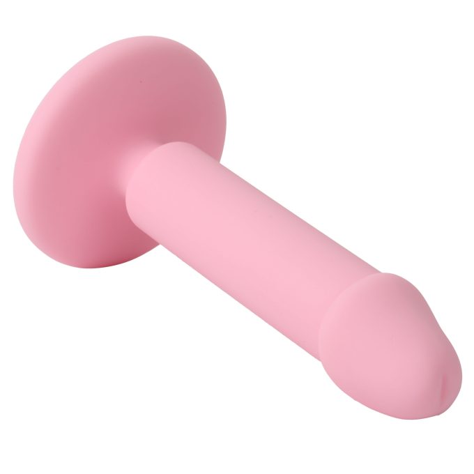 Banoch Dildo recht met eikel glad siliconen met zuignap roze (3)