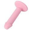 Banoch Dildo recht met eikel glad siliconen met zuignap roze (7)
